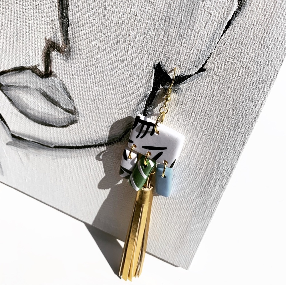 Handmade Tassel Earrings - Picture 4 of 5